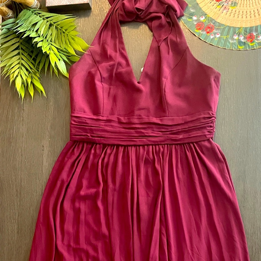 Long Bridesmaid dress. David’s bridal. Burgundy